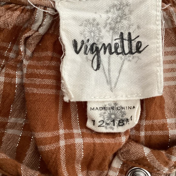 Vignette Girls Dress Romper Size 12-18M Lot of Two Dresses One Romper - Picture 9 of 16